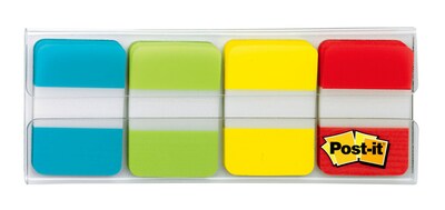 Post-it Tabs, 1" Wide, Solid, Assorted Colors, 88 Tabs/Pack (686-ALYR1IN)