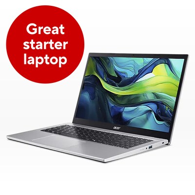 Acer Aspire Lite 15.6" Student Laptop, Intel Core N150, 4GB RAM, 128GB SSD, Windows 11 S Mode, 1 Year of M365 Personal Included
