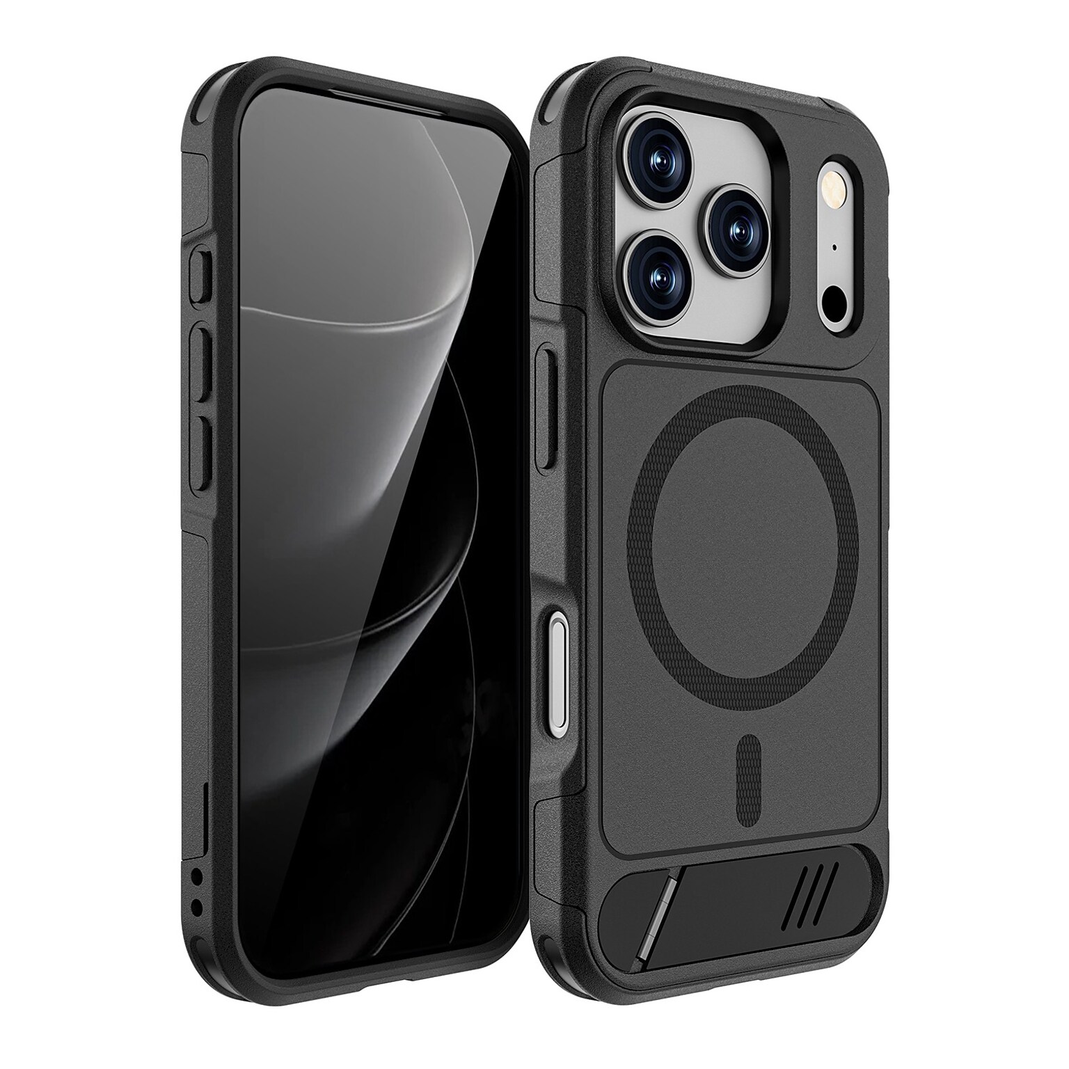SaharaCase Venture Series MagSafe Phone Case for iPhone 17 Pro, Shock Absorbing, Scorpion Black (CP00978)
