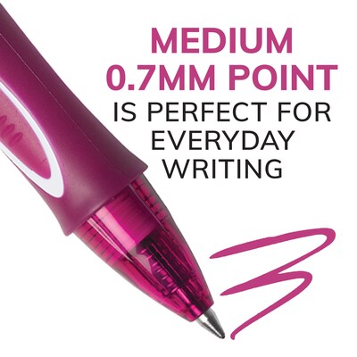 BIC Gel-ocity Quick Dry Retractable Gel Pens, Medium Point, 0.7mm, Assorted Ink, 8/Pack (RGLCGAP81-AST)