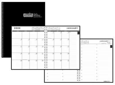 2027 House of Doolittle 7 x 10 Daily & Monthly Standard Appointment Book, Faux Leather Cover, Black (289632-27)