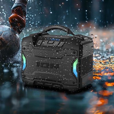 ION Tailgater TD Wireless Bluetooth Portable Speaker with TWS, Lights & FM/USB/Aux, Water Resistant, Black (TAILGATERTDXUS)