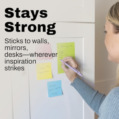 Post-it Super Sticky Pop-up Notes, 3" x 3", Neon Fizz Collection, 90 Sheet/Pad, 18 Pads/Pack (R33018SSAUCP)