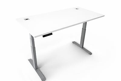 Boss Office Products 60W Electric Rectangular Adjustable Standing Desk, White (SGSD036WT)