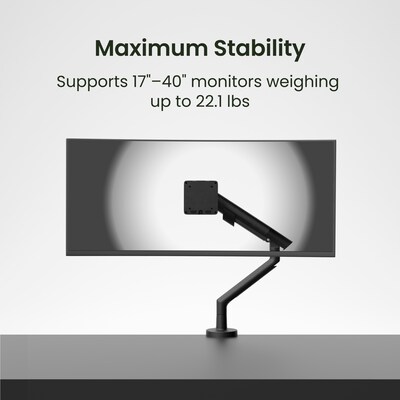 Kanto DM1 Single Monitor Desktop Mount for 17” - 40” Displays, Up to 22 lbs, Black