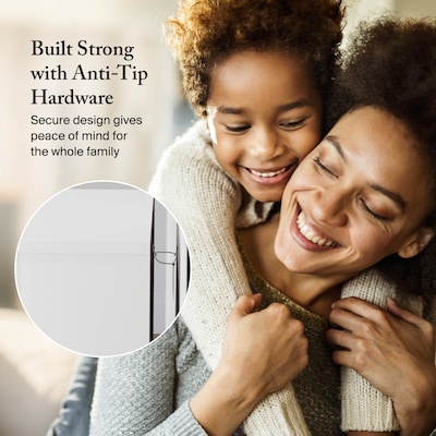 Bush Furniture Somerset 65"H 5-Shelf Bookcase with Adjustable Shelves, White Laminate (WC81965)