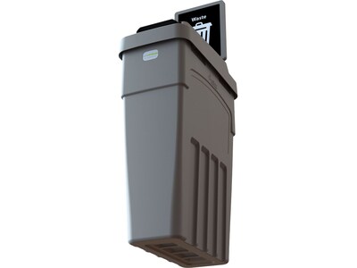 CleanRiver LeanStream Plastic Trash Can, 23 Gallon, Gray (LS1B-002)