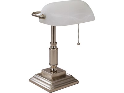 V-Light LED Desk Lamp, 14.8"H, White Brushed Nickel (8VS688029BN)