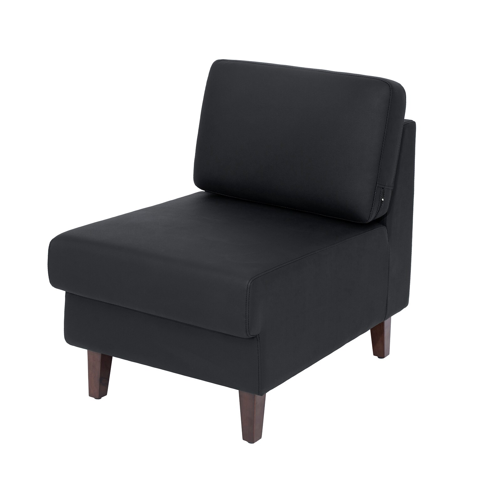 Flash Furniture Hercules Artemis LeatherSoft Middle Reception Chair, Black (ZB8921MBLK)