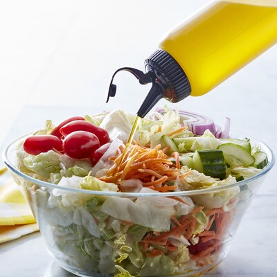 Farberware Condiment Squeeze Bottles, 12 oz., Black/Clear, 2/Pack (5309275)