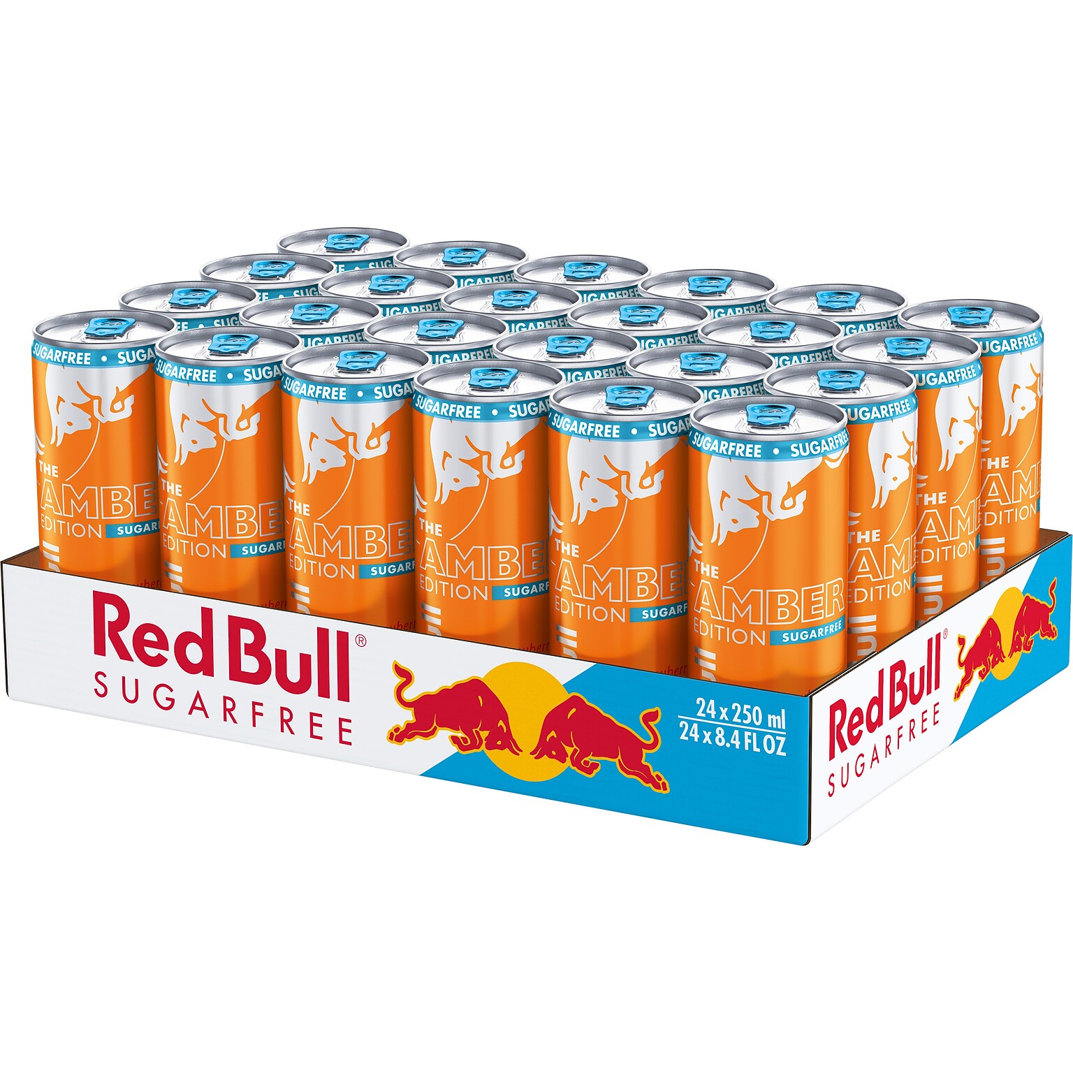 Red Bull Amber Edition Sugar-Free Strawberry/Apricot Energy Drink, 8.4 oz., 24 Cans/Carton (RB243204)