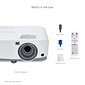ViewSonic 4000 Lumens WXGA Networkable Projector with 1.3x Optical Zoom and Low Input Lag, White (PG707W)