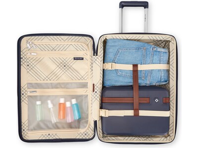 Samsonite Virtuosa 23" Hardside Carry-On Suitcase, 4-Wheeled Spinner, TSA Checkpoint Friendly, Navy (149176-1596)