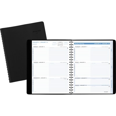 2027 AT-A-GLANCE The Action 8 x 11 Weekly Appointment Book, Faux Leather Cover, Black (70-EP01-05-27)