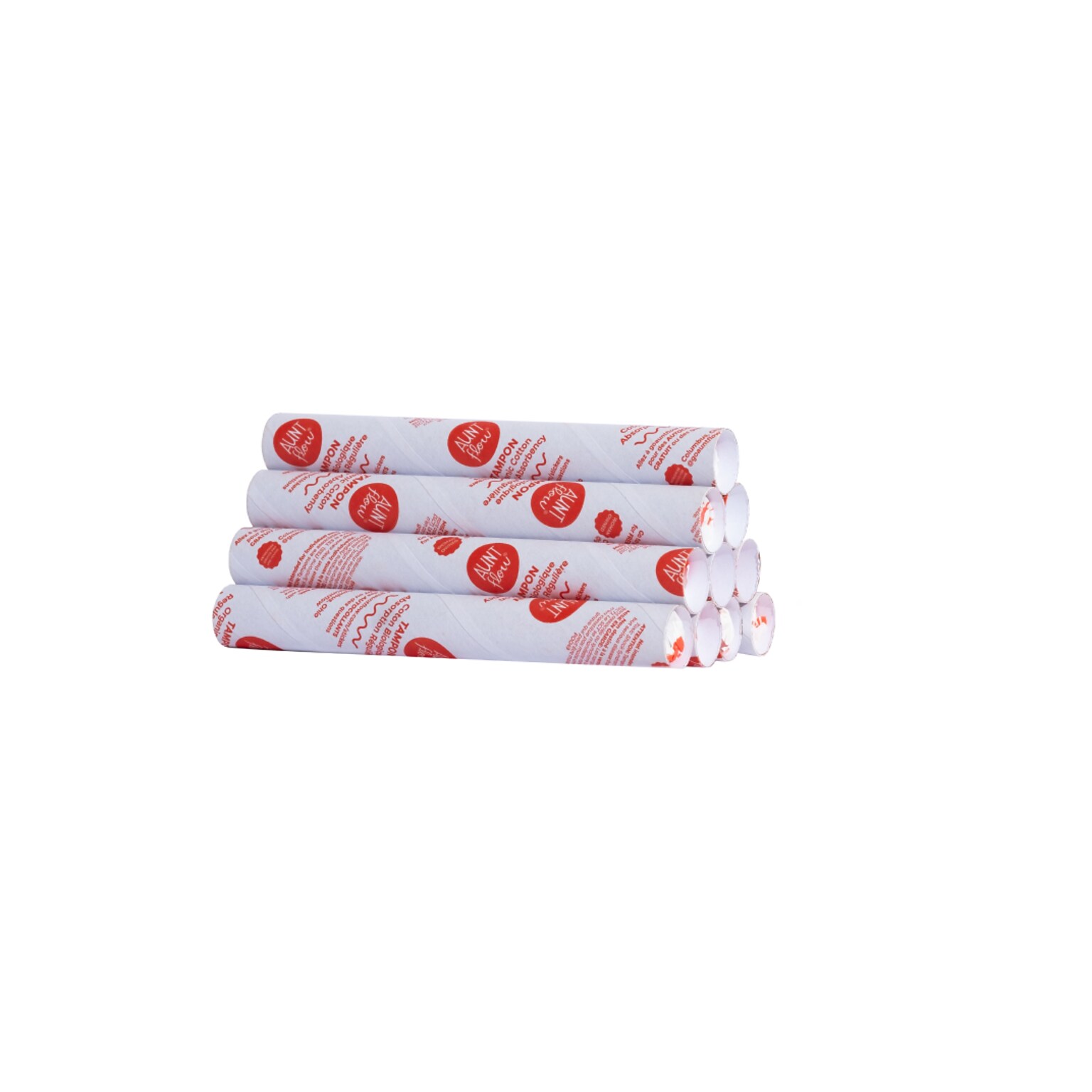 Aunt Flow Regular Absorbency Cotton Tampons, Cardboard Applicator, 500/Carton (AF-TAMP-UNVL-500)
