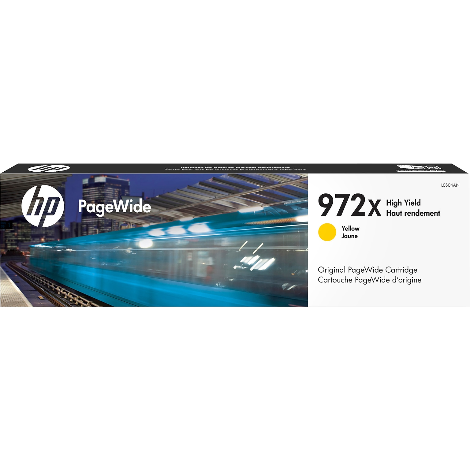 HP 972X Yellow High Yield Ink Cartridge, Prints Up to 7,000 Pages (L0S04AN)