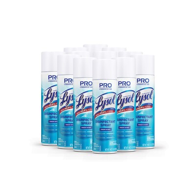 Lysol Professional Disinfectant Spray, Fresh Scent, 19 Oz., 12/Carton (3624104675CT)