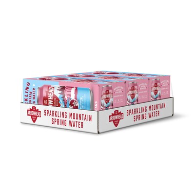 Arrowhead Raspberry Vanilla Flavored Sparkling Water, 12 oz., 24/Carton (19990704)