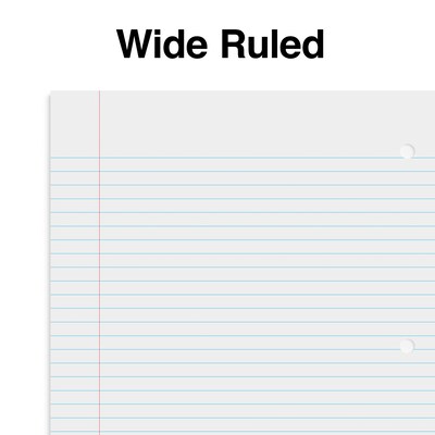 Staples 1-Subject Notebook, 8" x 10.5", Wide Ruled, 70 Sheets, Green (ST24006C)