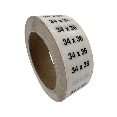 Nahanco 34 x 36 Plastic Size Marker, Clear/Black/White, 250/Roll (DSM-287)