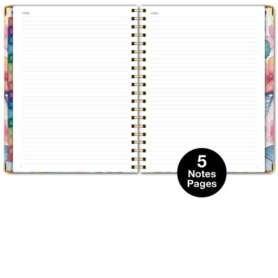 2027 Excello Brands Fashion Planner 8.5" x 11" Calendar Year Weekly & Monthly, Hardcover, Watercolor Butterflies