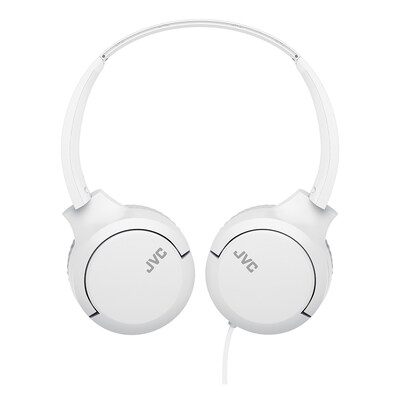 JVC Foldable On-Ear Headphones with Microphone, White (HA-S33UC)