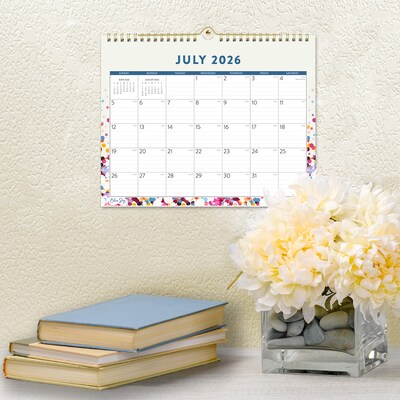 2026-2027 Blue Sky Wirebound Confetti 8.75" x 11" Academic Monthly Wall Calendar, Assorted Colors (148671-A27)