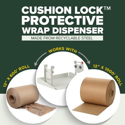 Scotch Cushion Lock Protective Wrap Dispenser, Gray (PCW-121000-D)