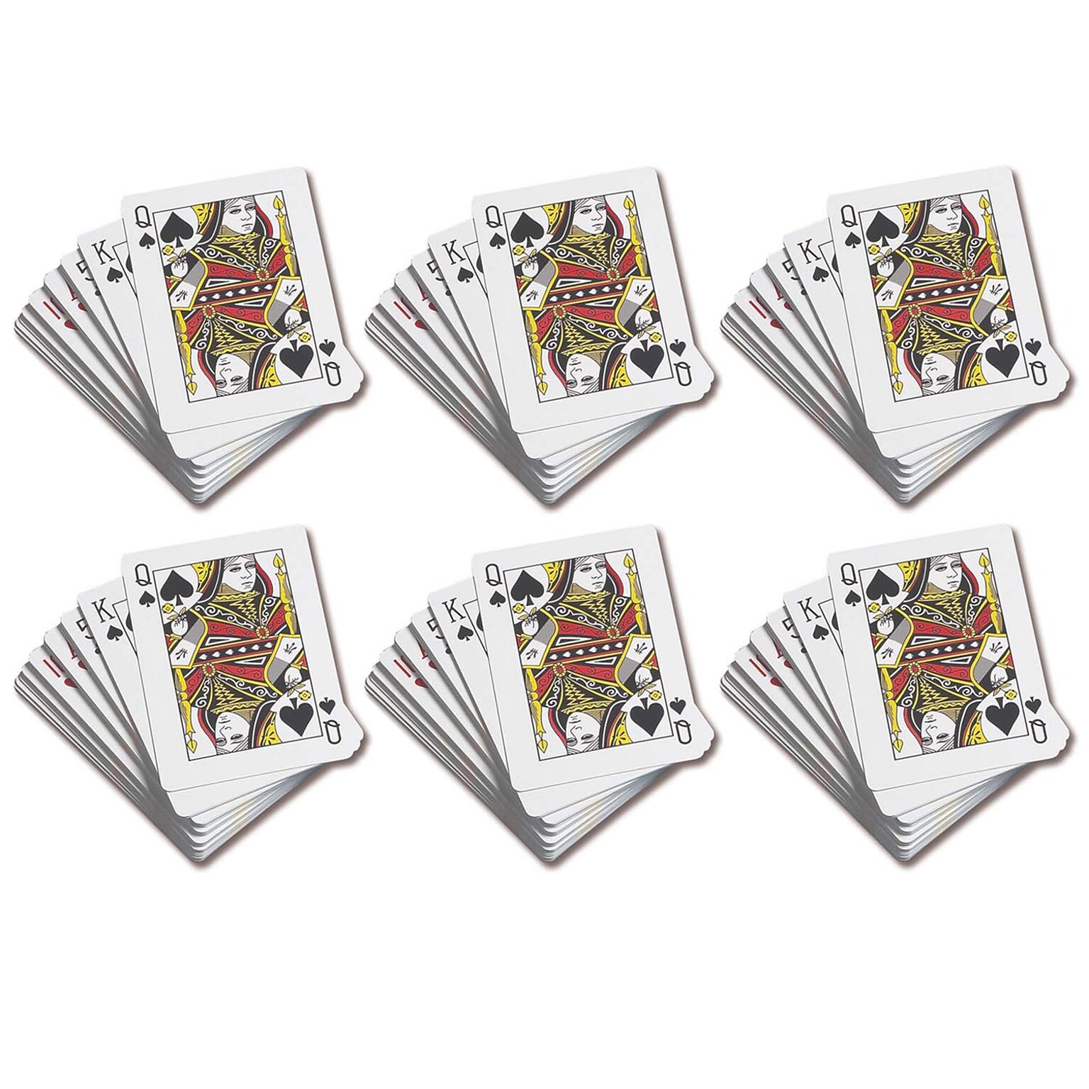 Learning Advantage Standard Playing Cards, 52 Cards/Pack, 6 Packs/Bundle (CTU7931-6)