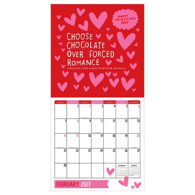 2027 TF Publishing Amy Smyth Humor 11" x 12" Monthly Wall Calendar, Multicolored (27-1127)