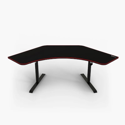 Arozzi Arena Angelo Corner Gaming Desk, Black/Red (ARENAANGELOBKM)