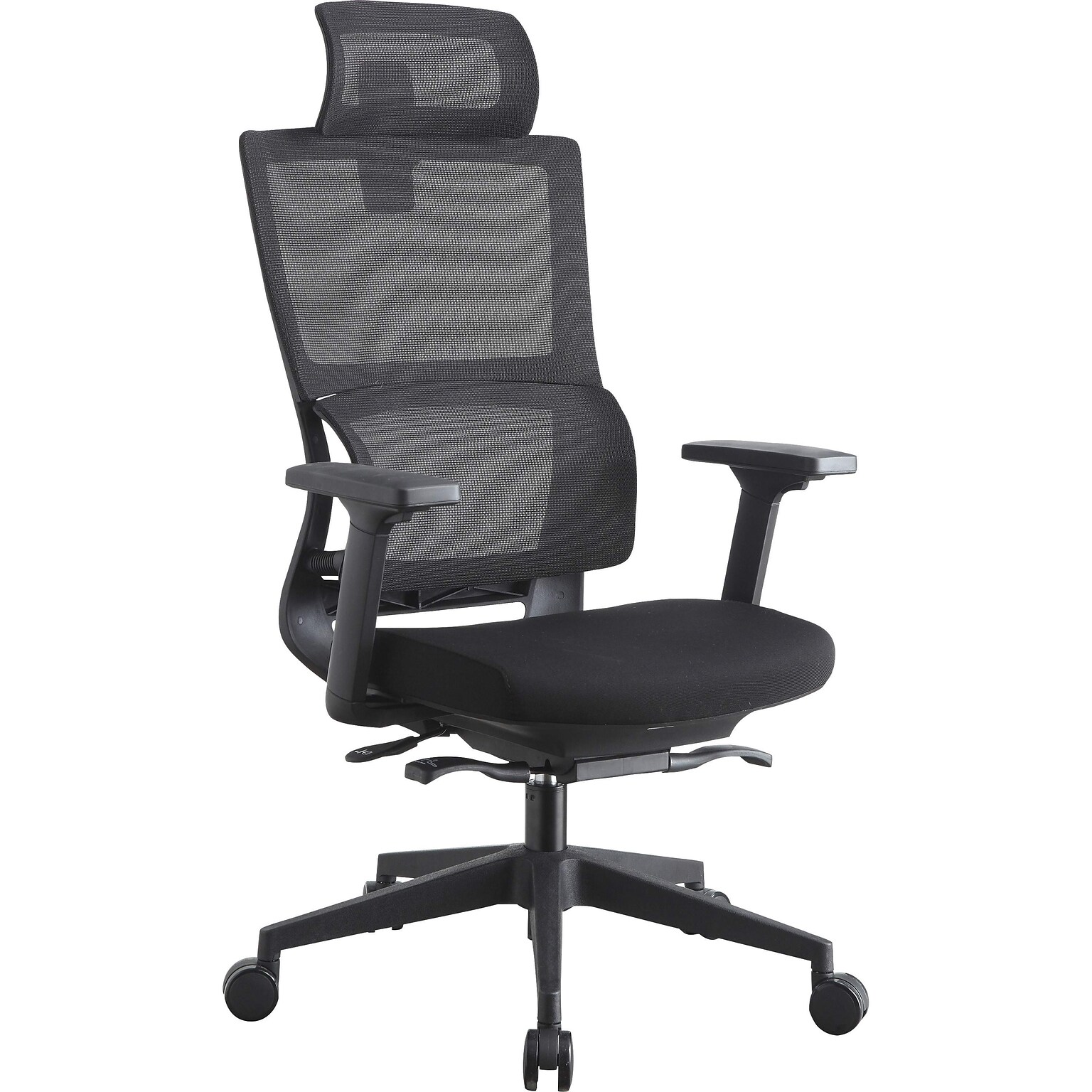 Lorell Ergonomic Mesh Swivel Executive Chair, Black (LLR81998)