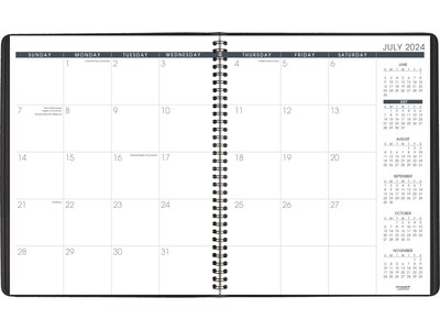 2024-2025 AT-A-GLANCE 9 x 11 Academic Monthly Planner, Faux Leather Cover, Black (70-074-05-25)