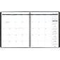 2024-2025 AT-A-GLANCE 9" x 11" Academic Monthly Planner, Faux Leather Cover, Black (70-074-05-25)