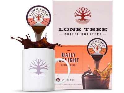 Java House Lone Tree Daily Delight Coffee Pods, Medium Roast, 12/Carton (FC900H10)