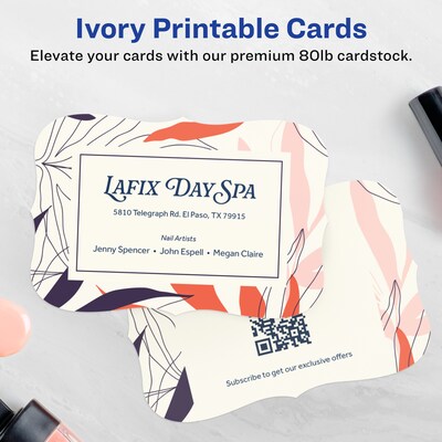 Avery Integrated Cards, 4 x 6, Matte Ivory, 100/Box (95274)