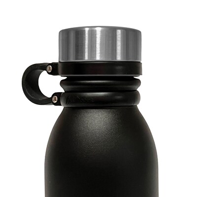 Outdoors Professional Stainless Steel Double-Walled Vacuum-Insulated Travel Bottle, 20 oz., Black (O