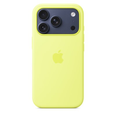 Apple Silicone MagSafe Phone Case for iPhone 17 Pro, Neon Yellow (MGFF4ZM/A)