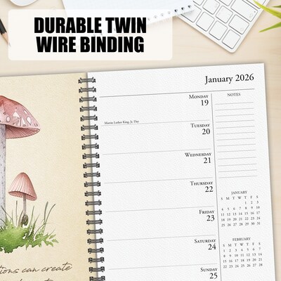 2026 Willow Creek Art of the Mushroom 6.5" x 8.5" Desk Calendar (54567)