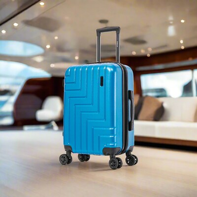 DUKAP Zahav 21.04 Hardside Carry-On Suitcase, 4-Wheeled Spinner, TSA Checkpoint Friendly, Teal (DKZAH00S-TEA)
