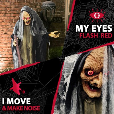 Haunted Hill Farm Life-Size Poseable Witch (HHWITCH-13FLSA)