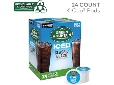Green Mountain Coffee Roasters Classic Black Iced Coffee Keurig® K-Cup® Pods, Medium Roast, 24/Box (