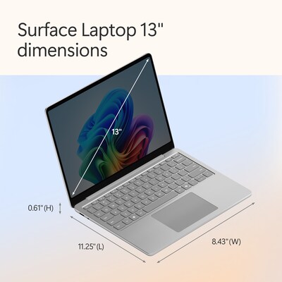 Microsoft Surface 13" Touchscreen Laptop, Copilot+ PC, Snapdragon X Plus, 16GB RAM, 256GB UFS, Windows 11, Platinum (EP2-33670)