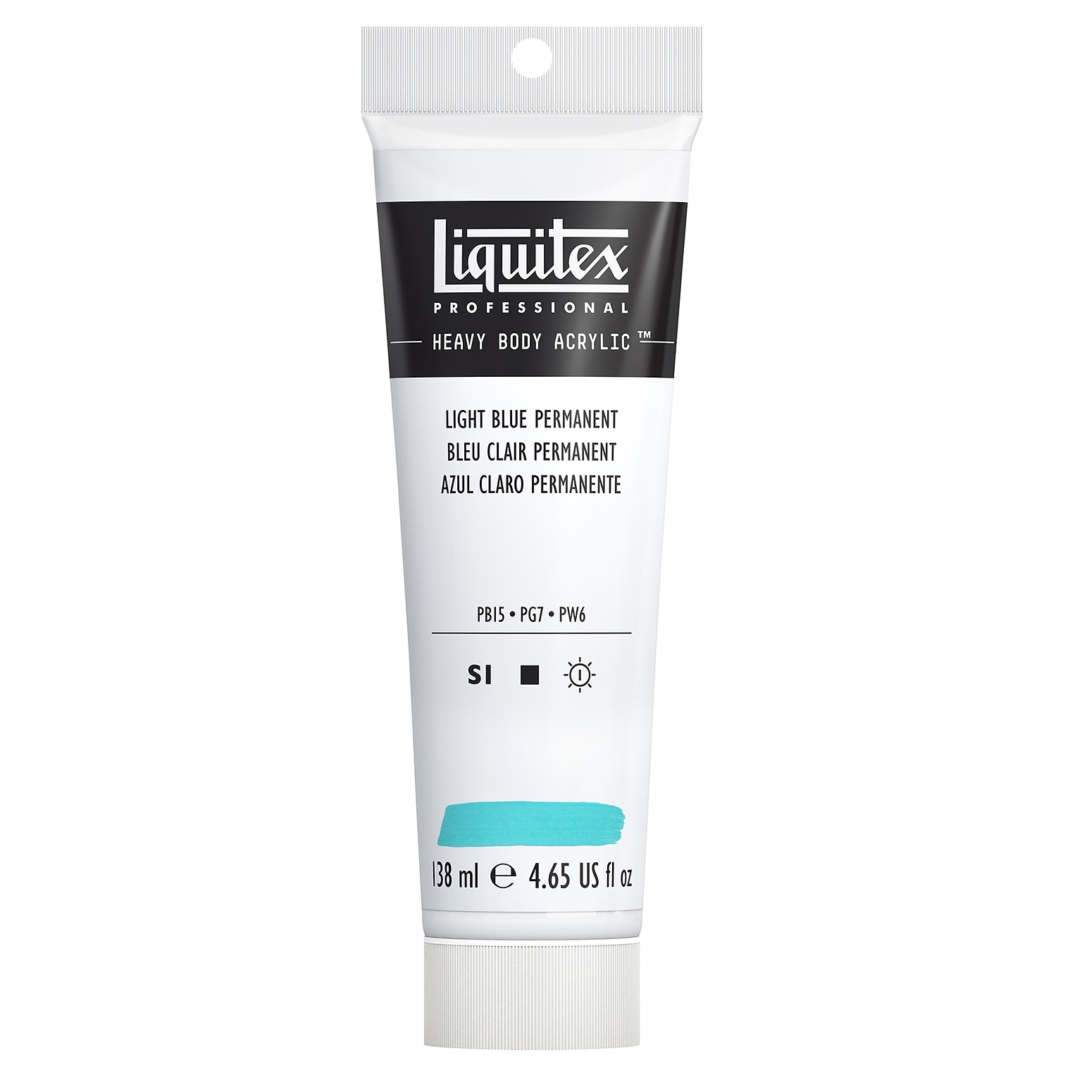 Liquitex Professional Heavy Body Acrylic Paint Tube, Light Blue Permanent, 138 mL (LIQ1047770)