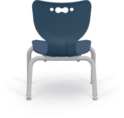 MooreCo 10" Hierarchy Student Chair with 4 Legs, Navy/Platinum Base (703673561792)