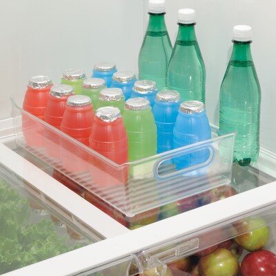 iDESIGN Medium Stackable Plastic Storage Bin, Clear, 2/Pack (03062W)
