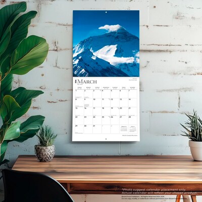 2026 BrownTrout World's Greatest Mountains 12" x 12" Monthly Wall Calendar (9798330704729)