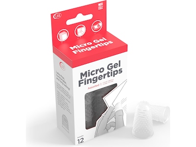 Lee Assorted Sizes Fingertips, Clear, 12/Pack (LEE41410)