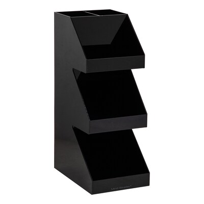 Mind Reader 5-Compartment Coffee, Tea, Utensil and Condiment Countertop Organizer, Black (3TCORG-BLK)