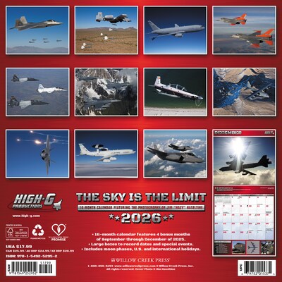 2026 Willow Creek The Sky is the Limit 12 x 12 Monthly Wall Calendar (52952)